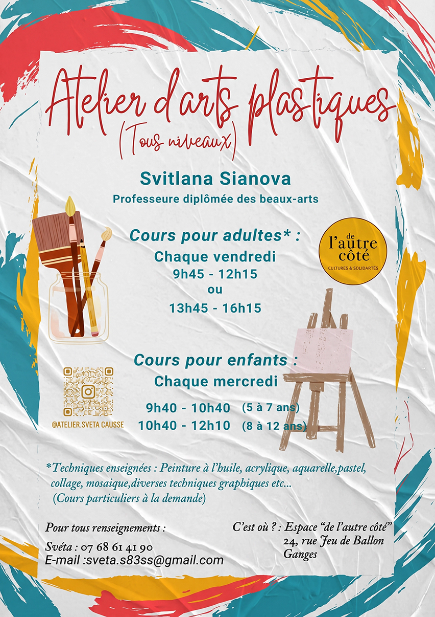 Affiche atelier arts plastiques