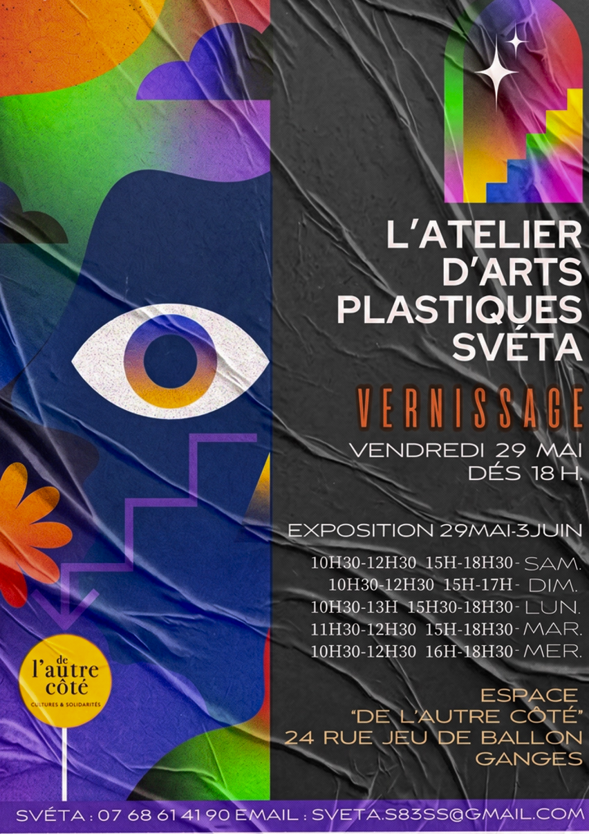 Affiche du vernissage Atelier Sveta