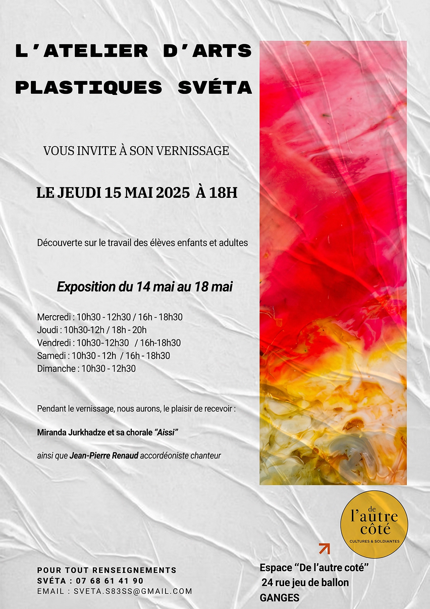 Affiche de l’exposition Atelier Sveta 2025